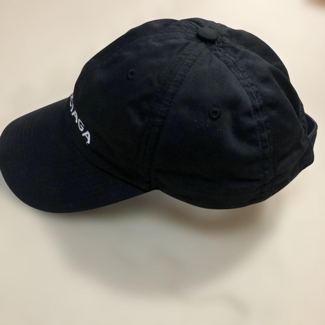 BALENCIAGA バレンシアガ 黒 ベースボールキャップ Lサイズ