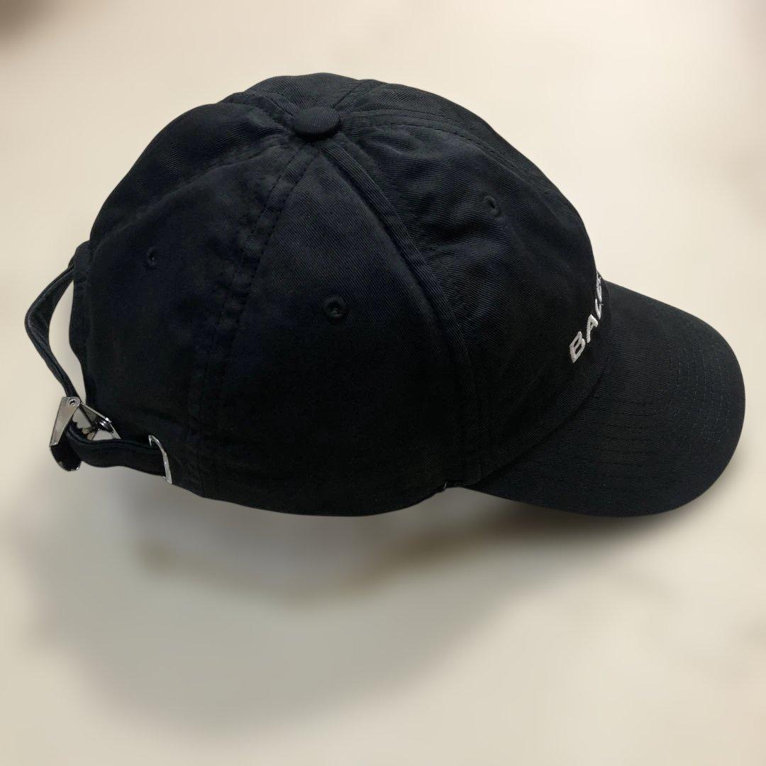 BALENCIAGA バレンシアガ 黒 ベースボールキャップ Lサイズ
