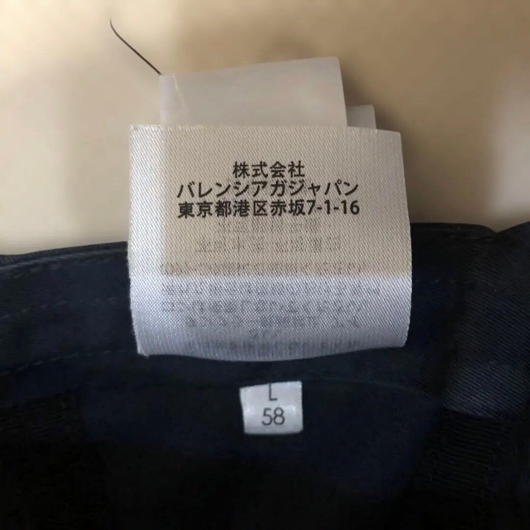 BALENCIAGA バレンシアガ 黒 ベースボールキャップ Lサイズ