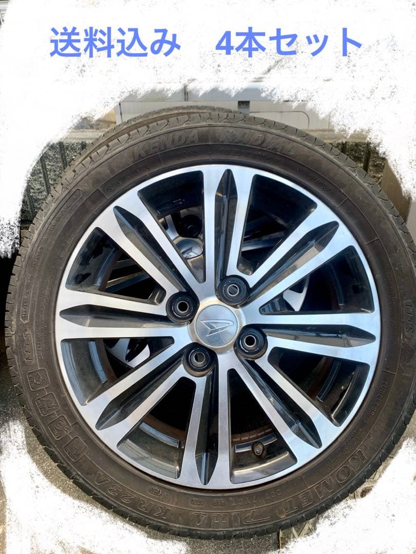 【送料込み】タントカスタム　純正アルミホイール、タイヤセット４本
