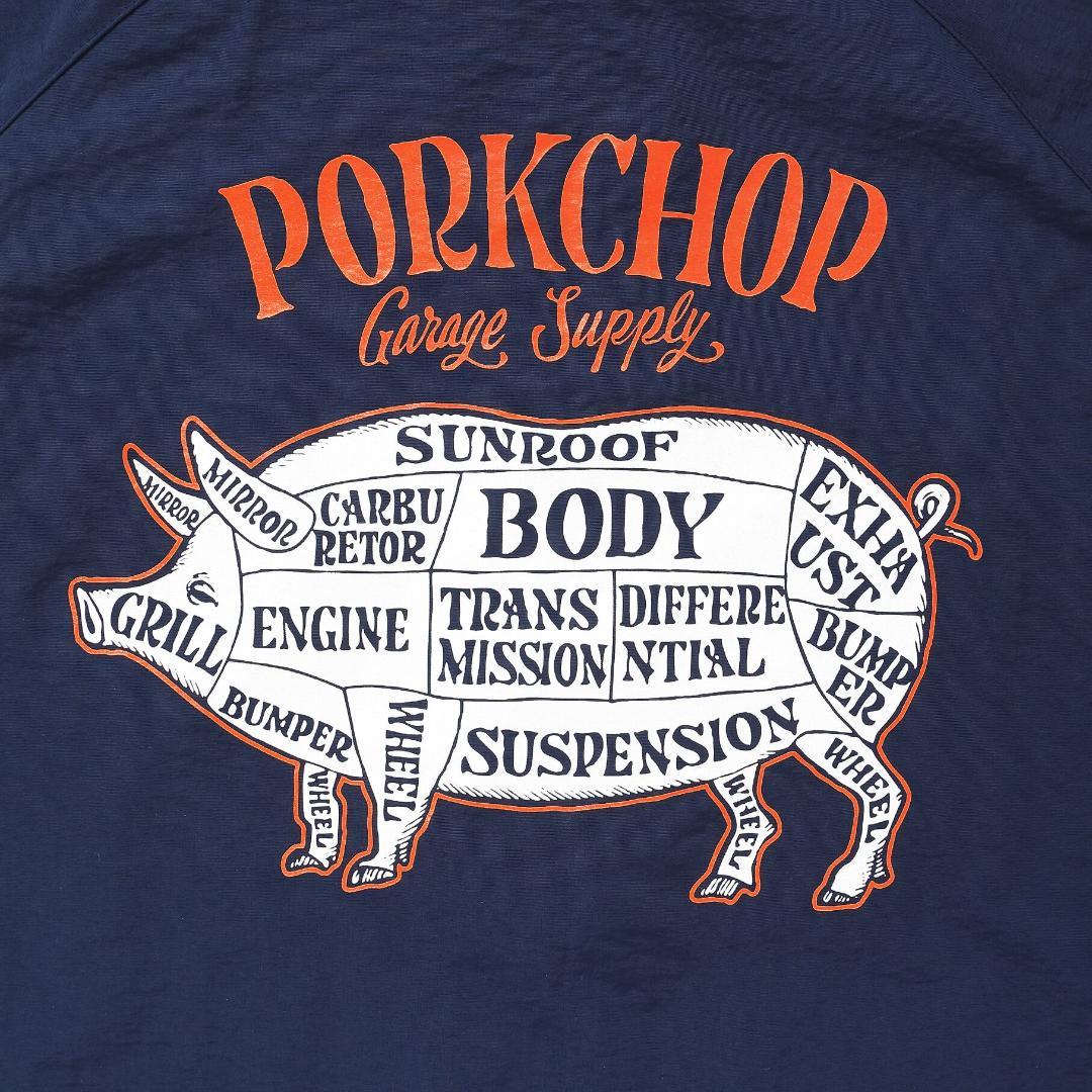 PORKCHOP ネイビー ジップアップジャケット