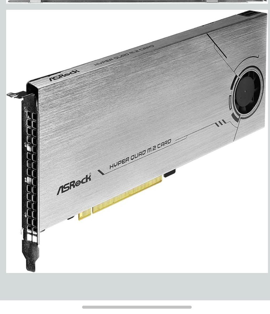 ASRock M.2 SSD 増設ボード Hyper Quad M.2 Card
