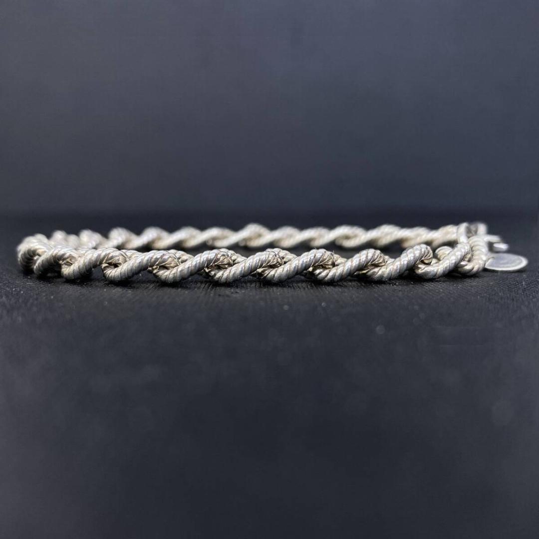 美品 OLD TIFFANY&Co シルバー925 ロープチェーン ブレスレット