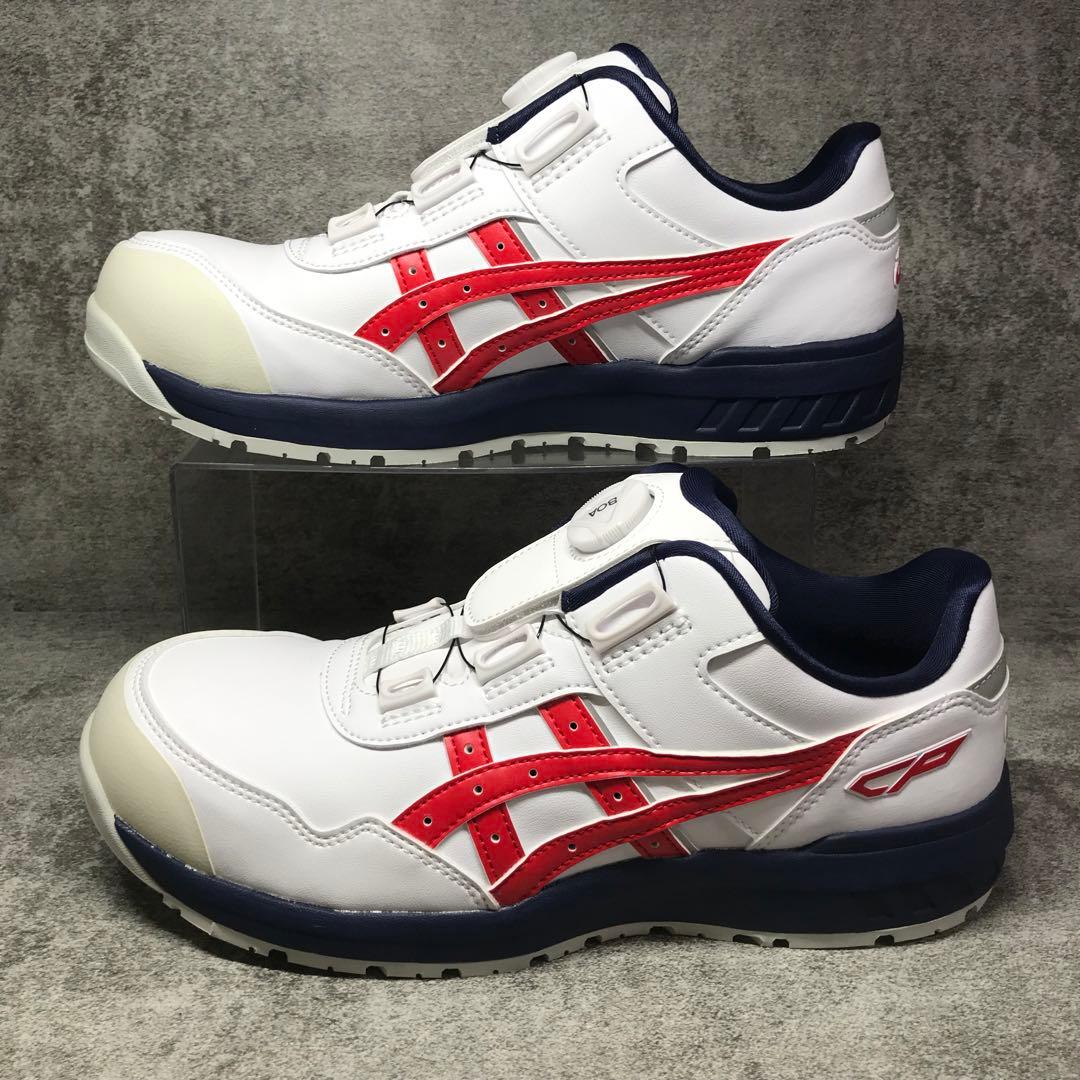 【未使用】asics BOA 安全靴 1273A029 26㎝ 白/紺/赤
