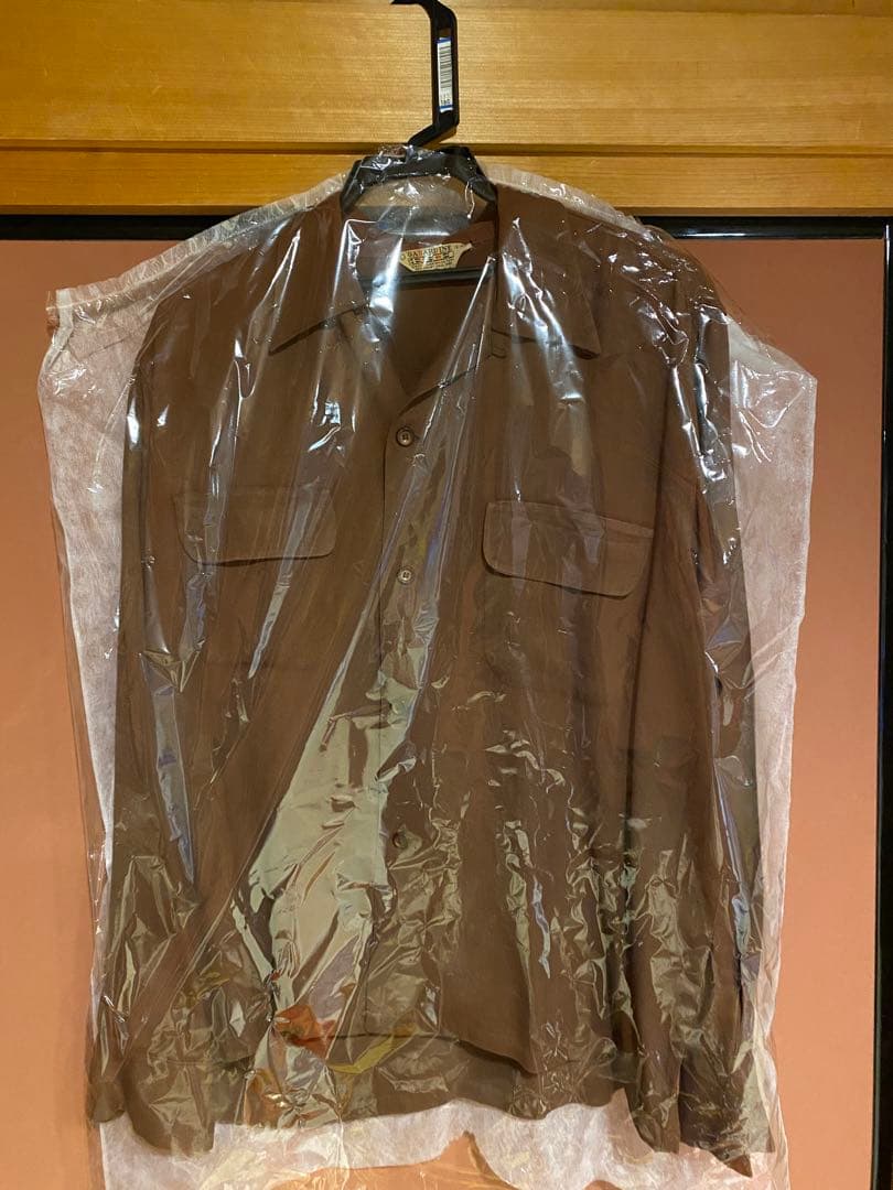 s*i様 Mac Master 50'sレーヨンシャツ 焦茶　ビンテージ