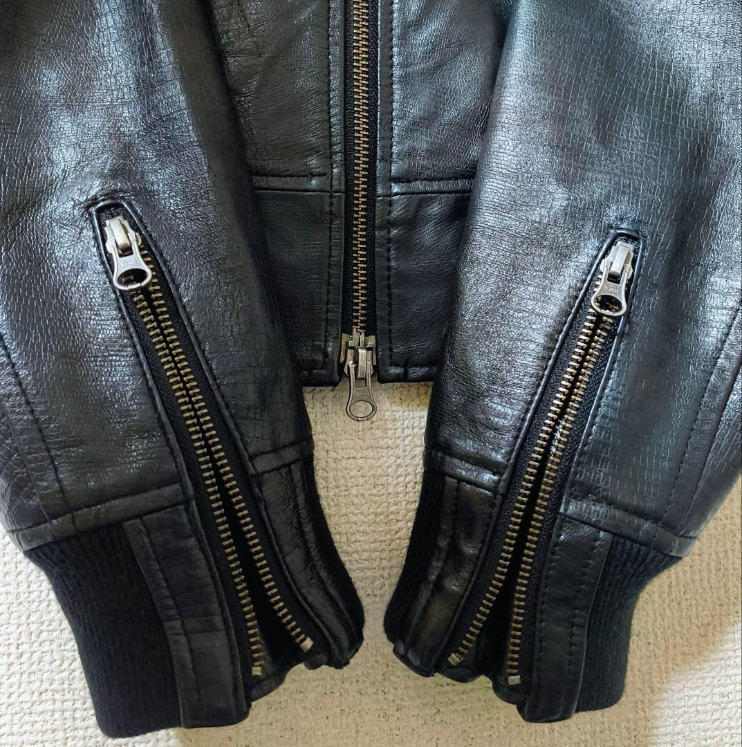 CUSTOM CULTURE パイソン型押し シングル レザージャケット