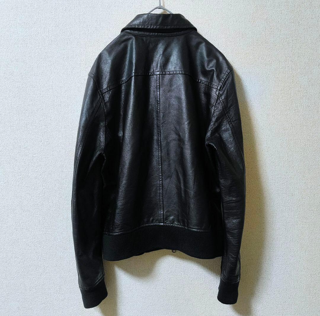 CUSTOM CULTURE パイソン型押し シングル レザージャケット