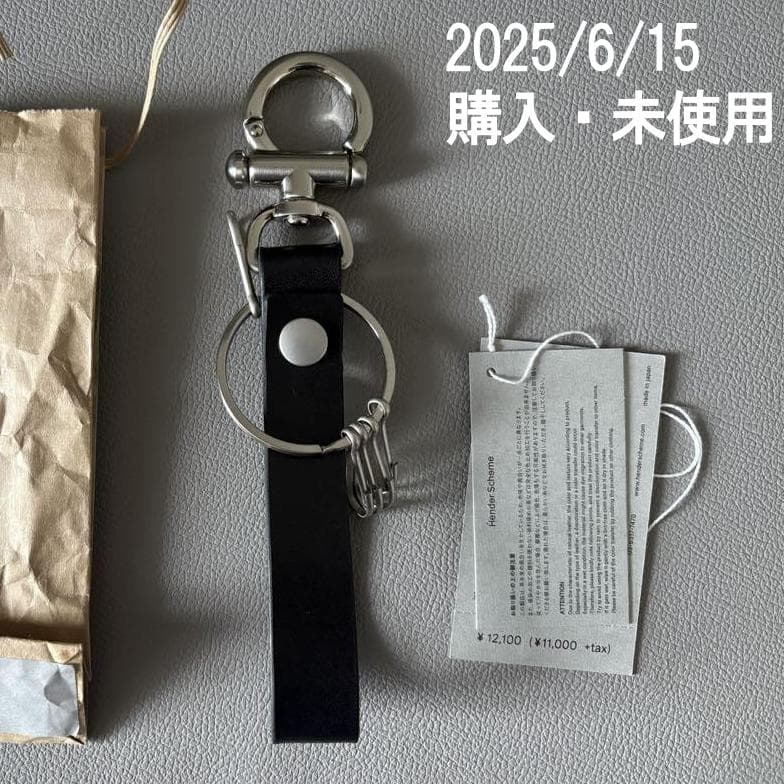 2025/6/15購入 エンダースキーマ キーフロック キーリング ブラック