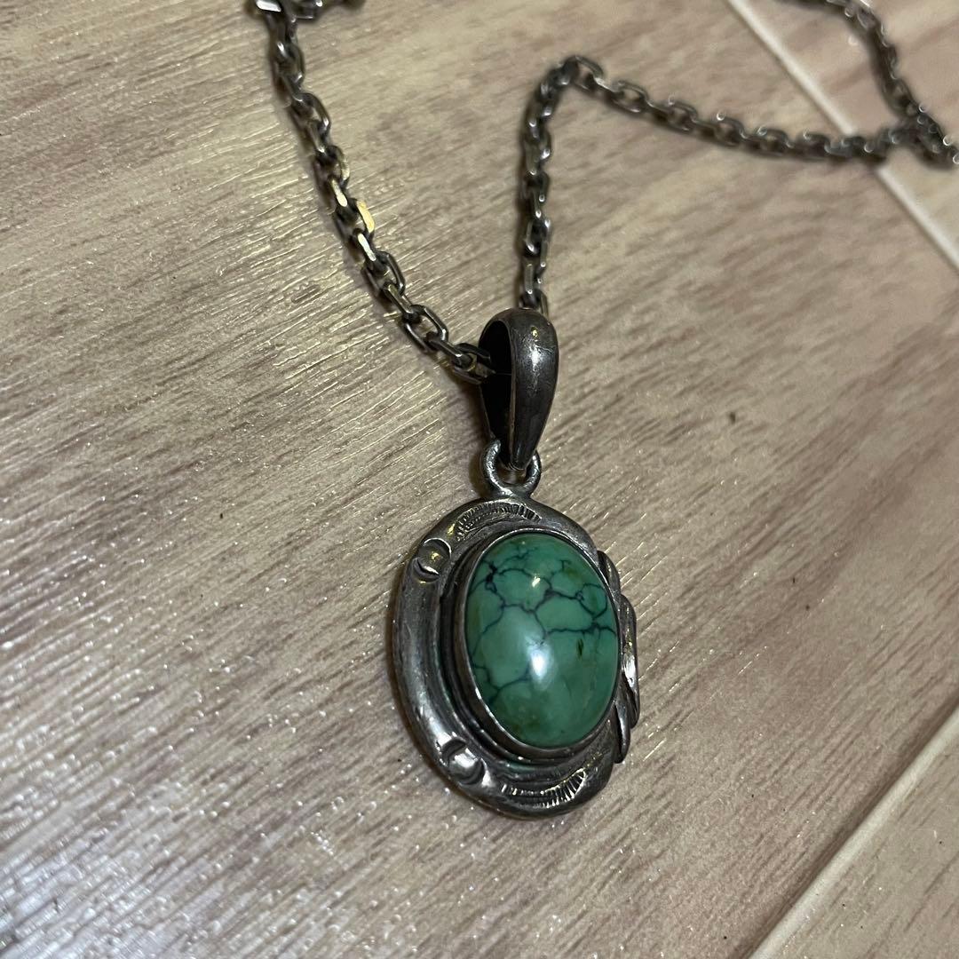 【希少レア】シルバーネックレス 925 ターコイズ アメカジ インディアン