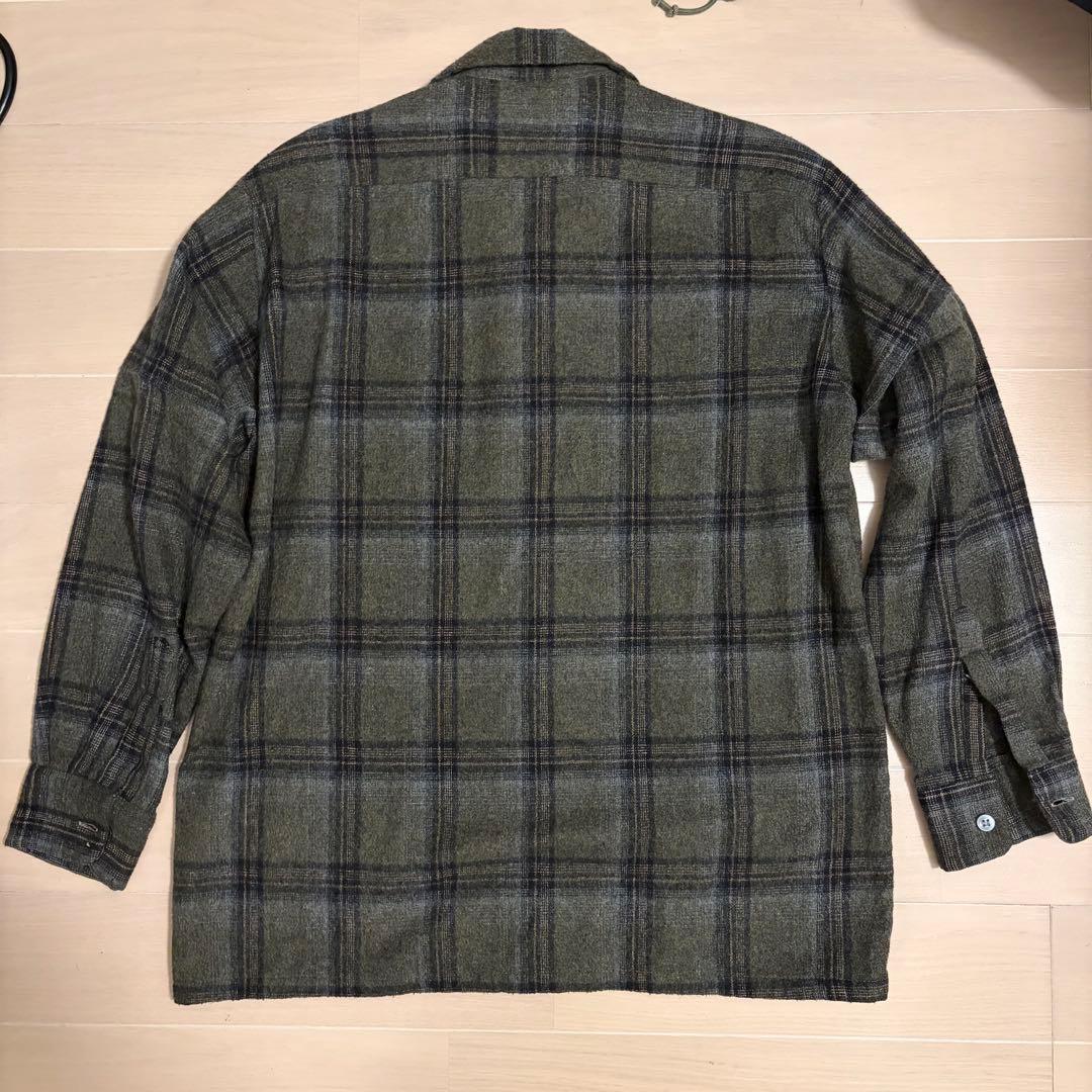 配色◎ 50s 60s SPORTS ヴィンテージ　ウールシャツ　　三角タグ