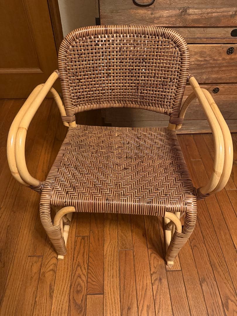 misa様昭和大正レトロハンドメイド？竹？ワラ？椅子イス　木工　巨匠作品芸術美術