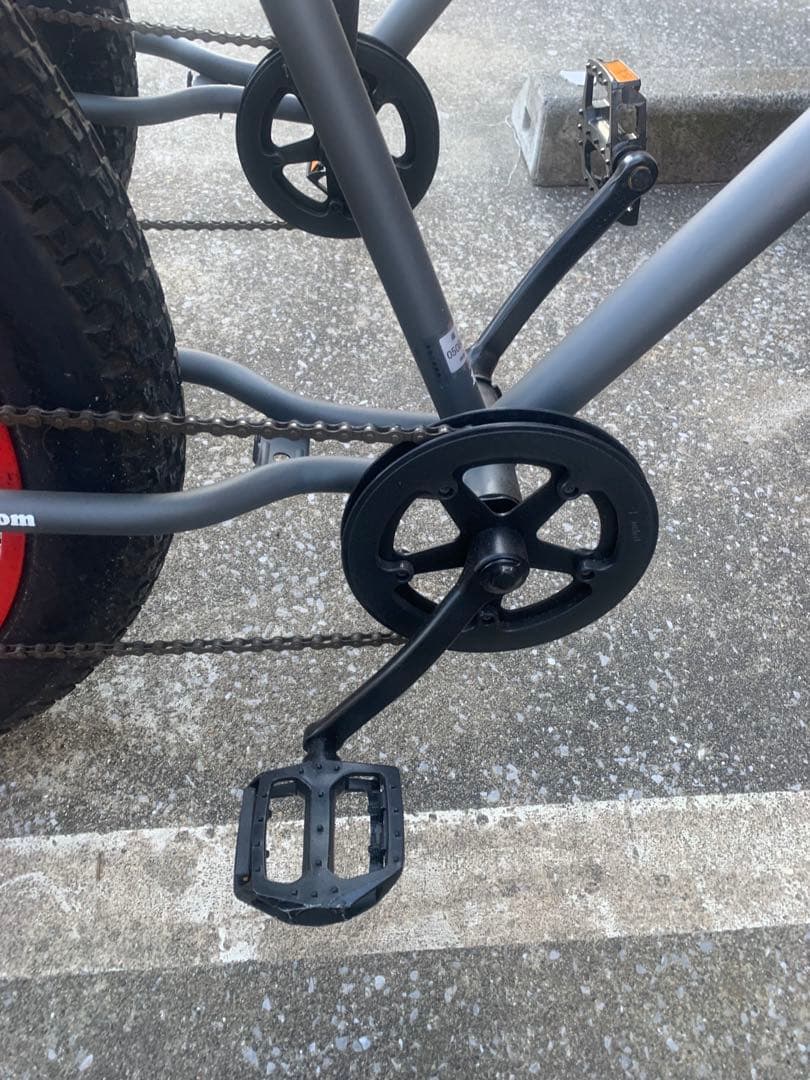 ビーチクルーザー 自転車 グレー/レッド１台のみ