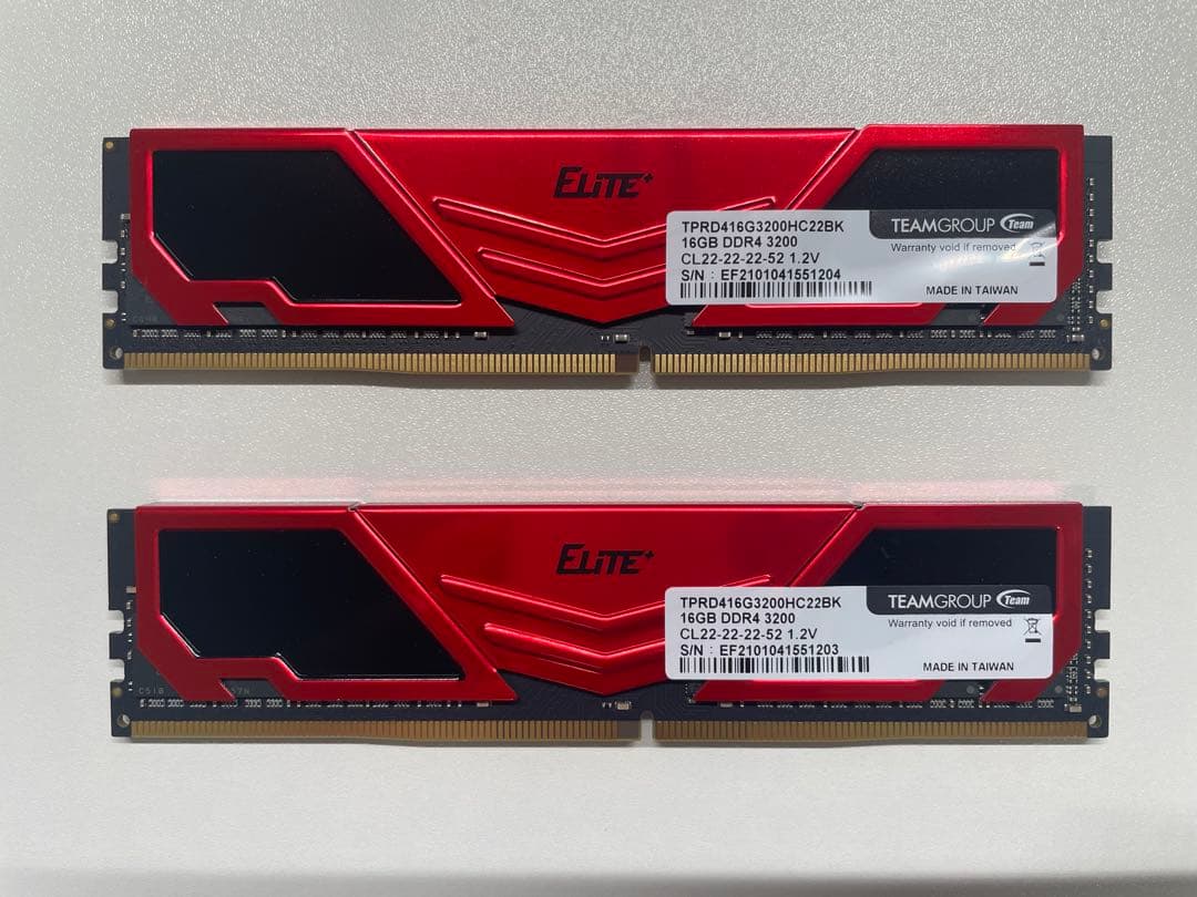TEAM ELITE ddr4 3200MHz 32GB(16GB×２枚)