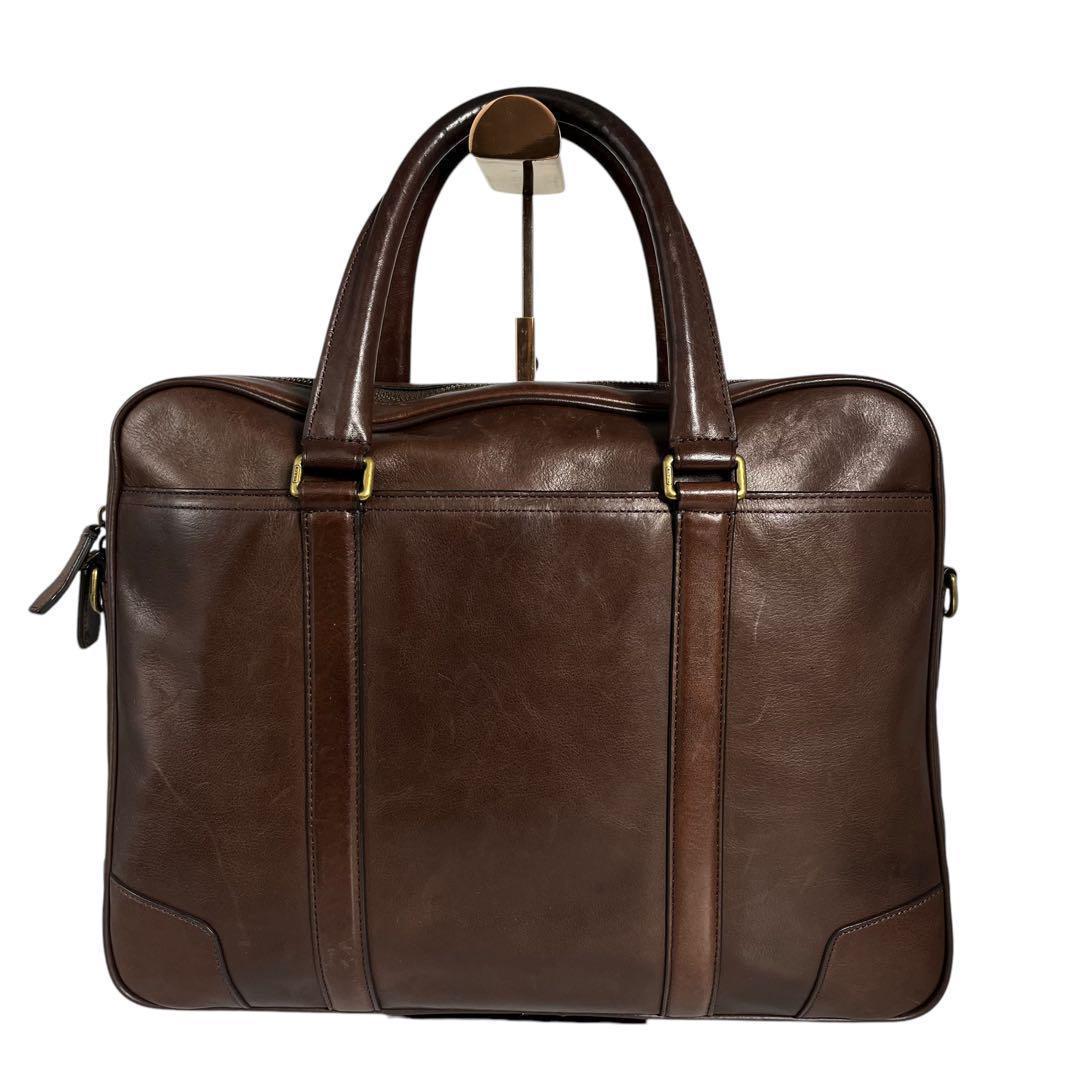 コーチ　ビジネスバッグ　斜め掛け　肩掛け　レザー　ブラウン　70901