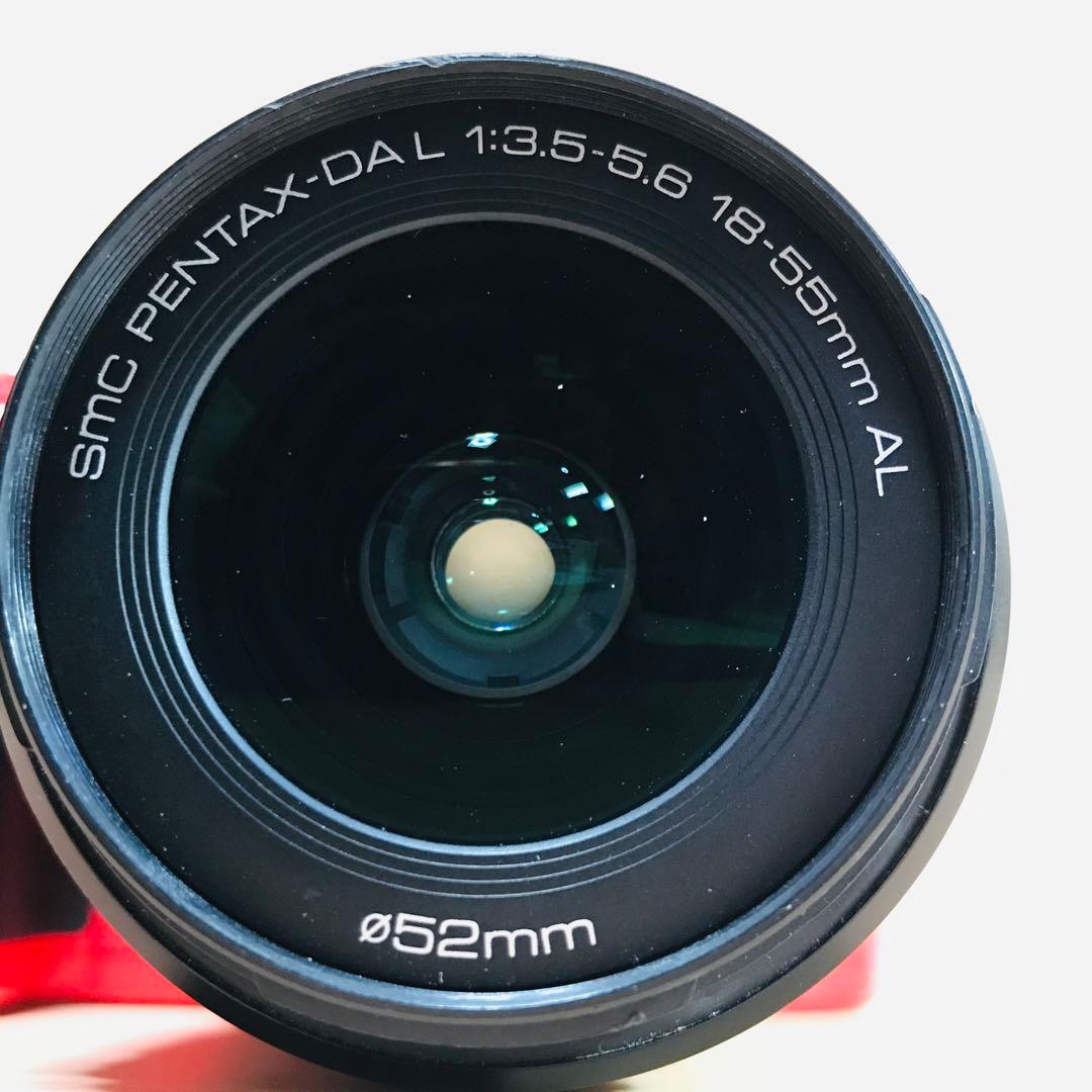 ペンタックス K-x 赤色⭐️Wi-Fi SD アダプター+単3電池4本付属