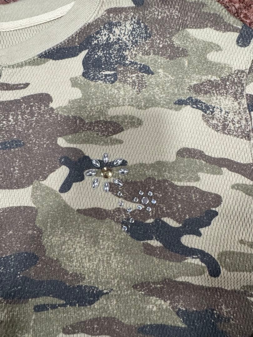 BAD WAY 迷彩　サーマル　ワンポイント花