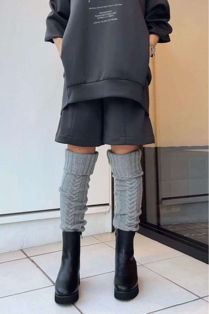 アヤン ayane ケーブル編みハイソックス　2色セット