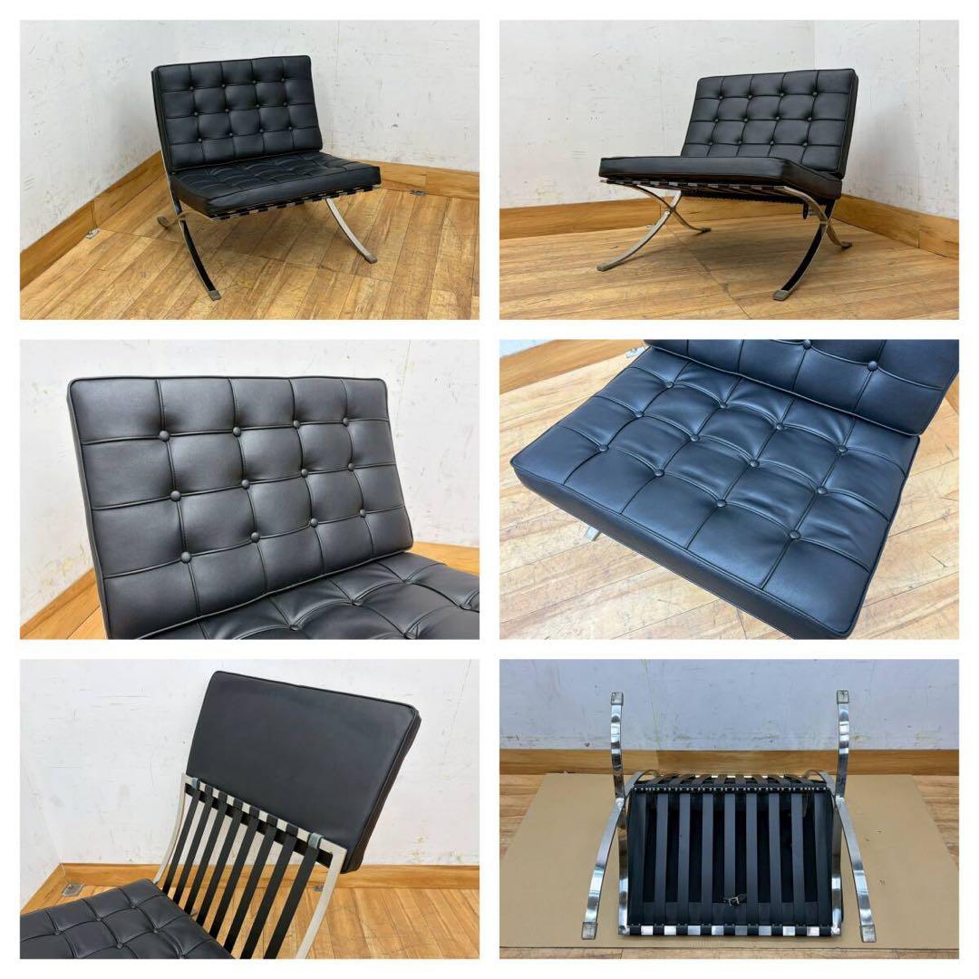 美品Barcelona Chair バルセロナチェアリプロダクト品シングルソファ