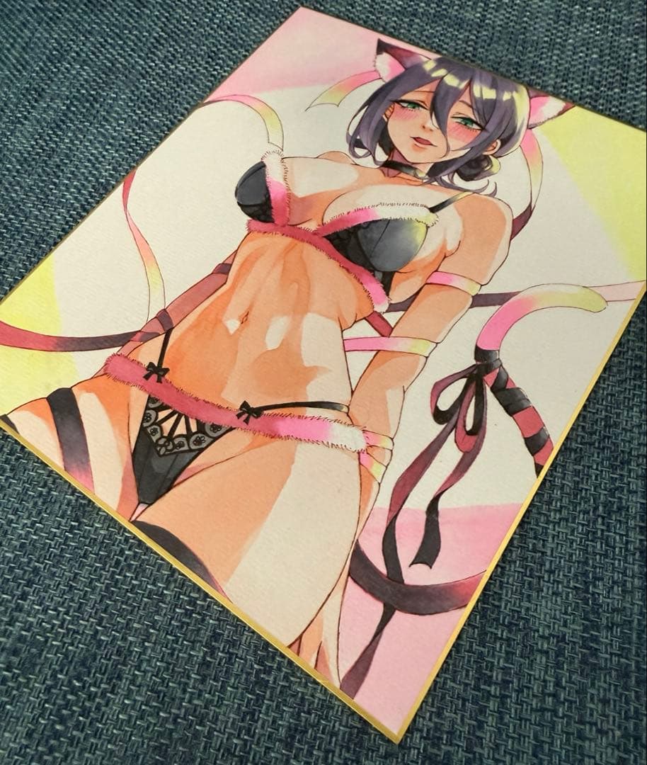 さ*ふ様 レゼ　チェンソーマン　イラスト　手描きイラスト　色紙　ファンアート