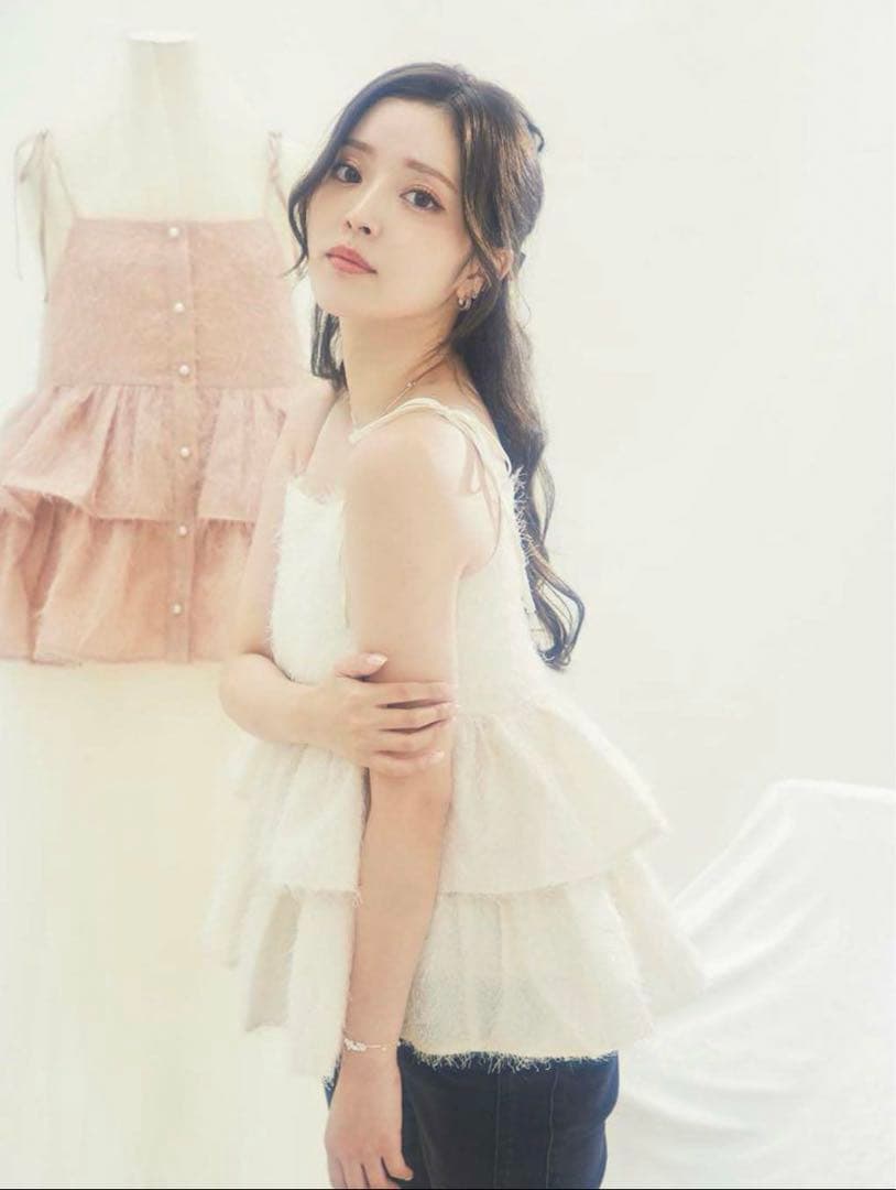 フィオリリー キラキラトップス/スパークリングリボンキャミソールトップス