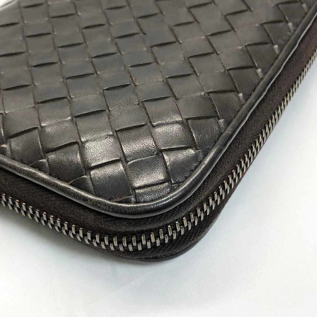 BOTTEGA VENETA ボッテガ　イントレチャート 長財布　ブラウン