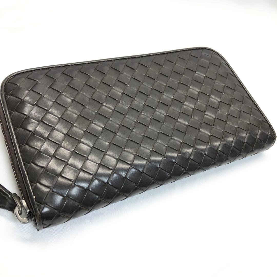 BOTTEGA VENETA ボッテガ　イントレチャート 長財布　ブラウン