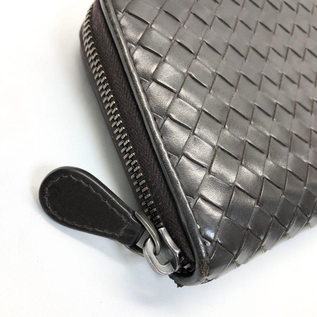 BOTTEGA VENETA ボッテガ　イントレチャート 長財布　ブラウン