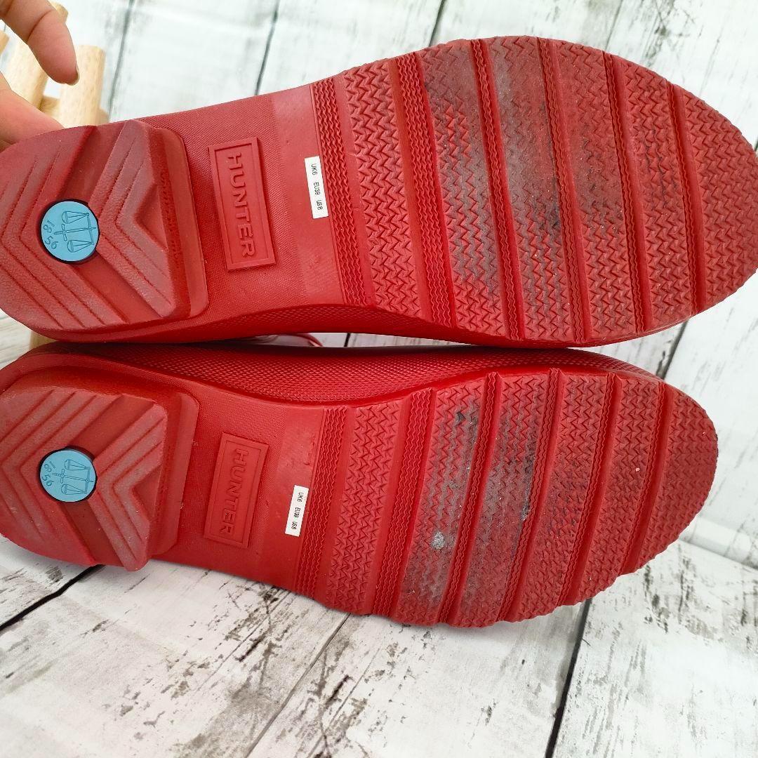 ほぼ未使用 ハンター HUNTER レインブーツ サイドゴア ショート丈 UK6