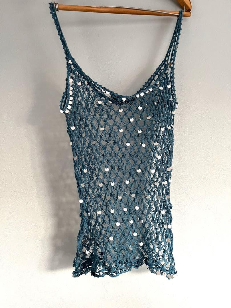 【希少デザイン】ヒステリックス スパンコール キャミソール　90sヴィンテージ