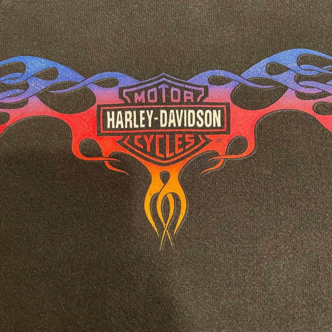 ハーレーダビッドソン　スウェット　90s フレイム 炎　ビンテージ