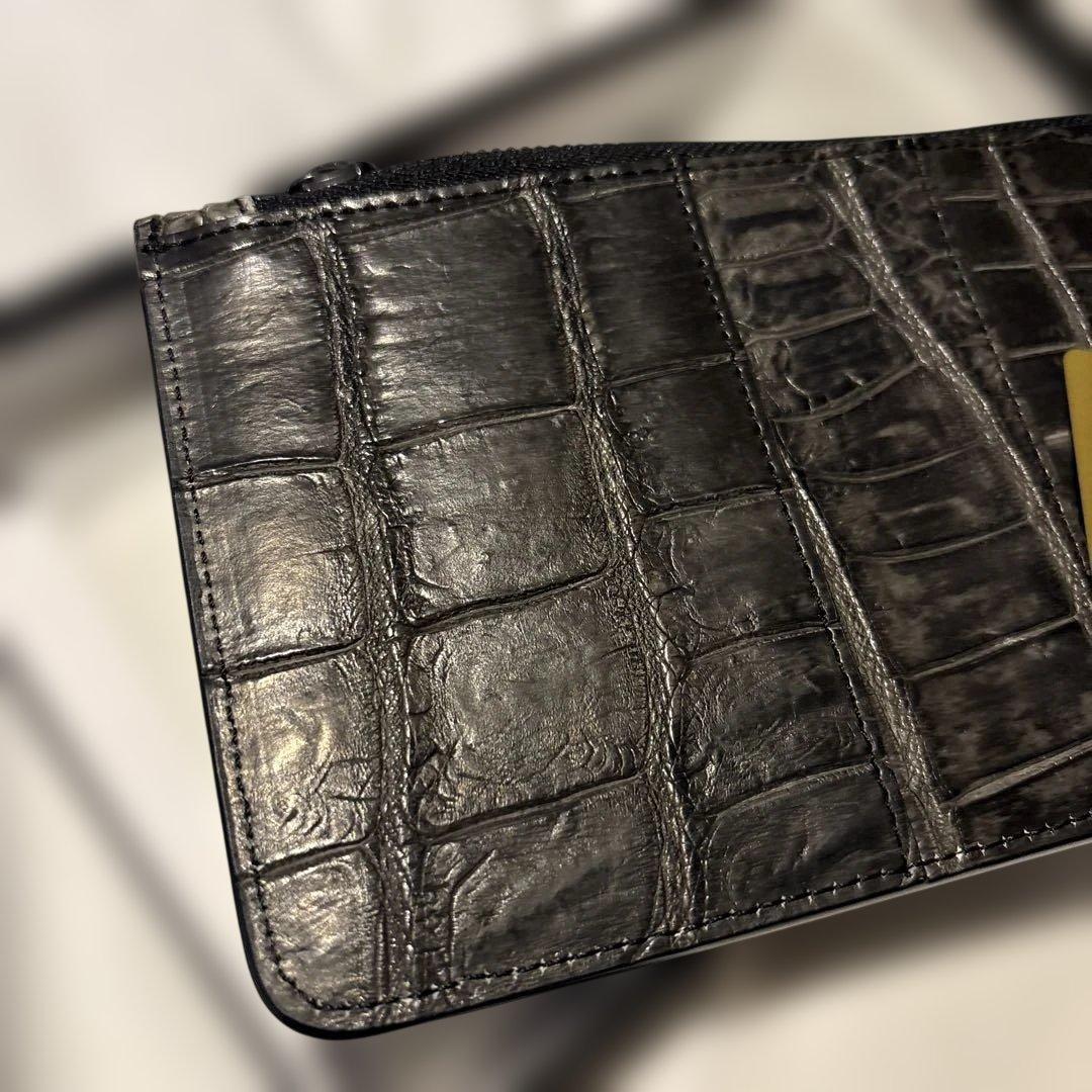 vermilionクロコダイルレザー長財布 iphoneポーチ　定価124000