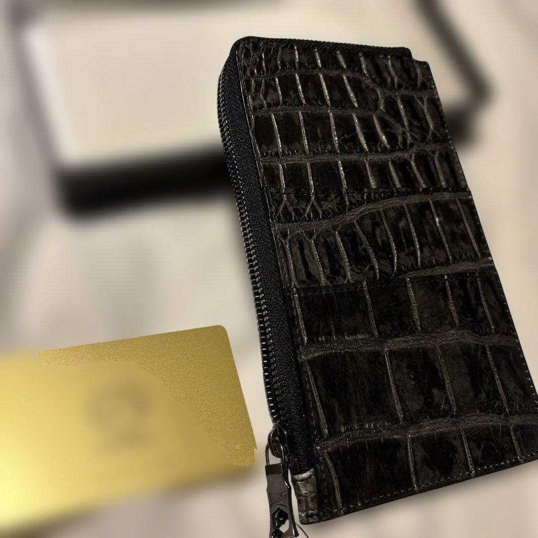 vermilionクロコダイルレザー長財布 iphoneポーチ　定価124000