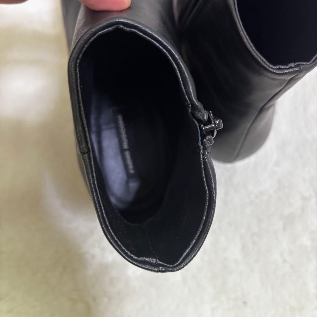 【美品】ファビオルスコーニ 24 ポインテッドトゥ ショートブーツ サイドジップ