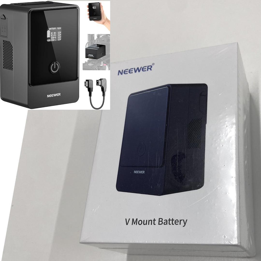 新品 NEEWER ミニVマウントバッテリー 6800mAh カメラ モニター