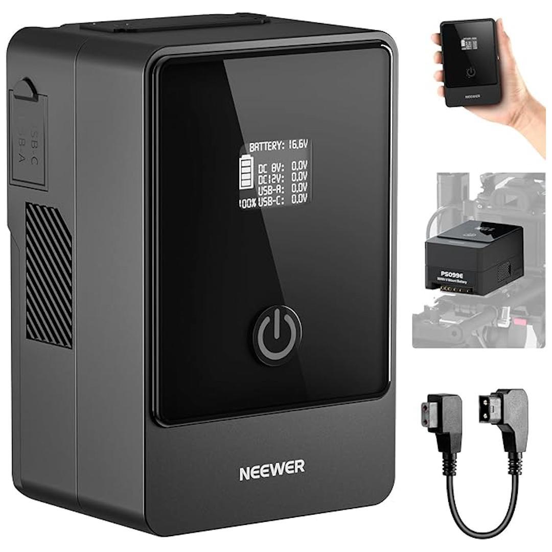 新品 NEEWER ミニVマウントバッテリー 6800mAh カメラ モニター