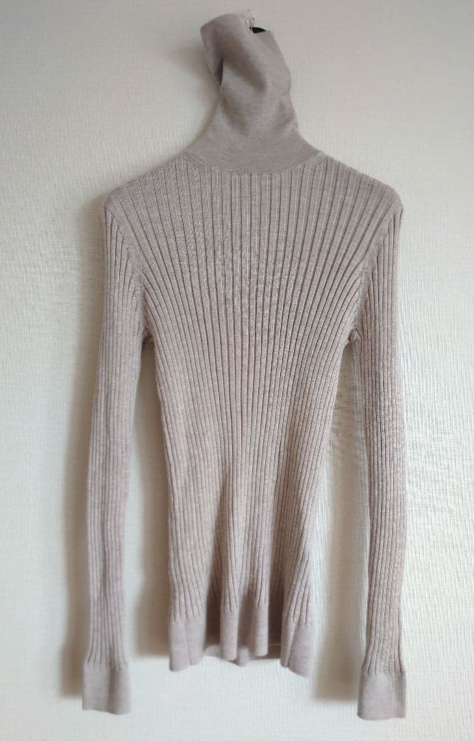 DRAWER　ドゥロワー/カシミヤシルク　18G リブタートルニット/2