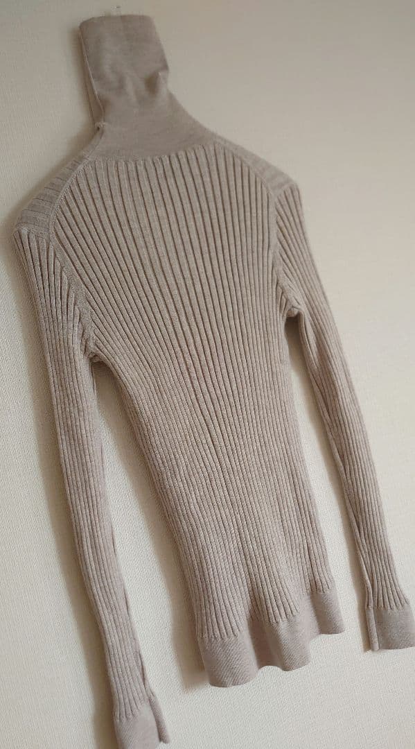 DRAWER　ドゥロワー/カシミヤシルク　18G リブタートルニット/2