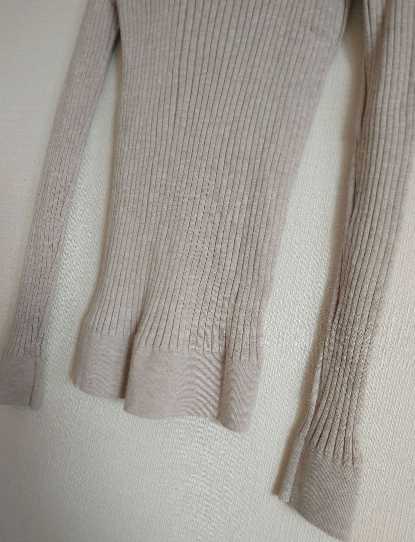 DRAWER　ドゥロワー/カシミヤシルク　18G リブタートルニット/2