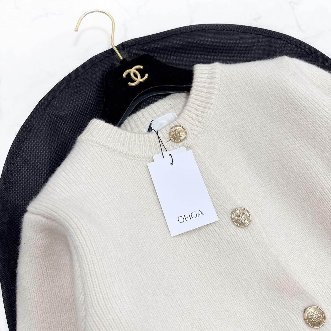 未使用タグ付き OHGA オーガ CHARMANT カーディガン ホワイト