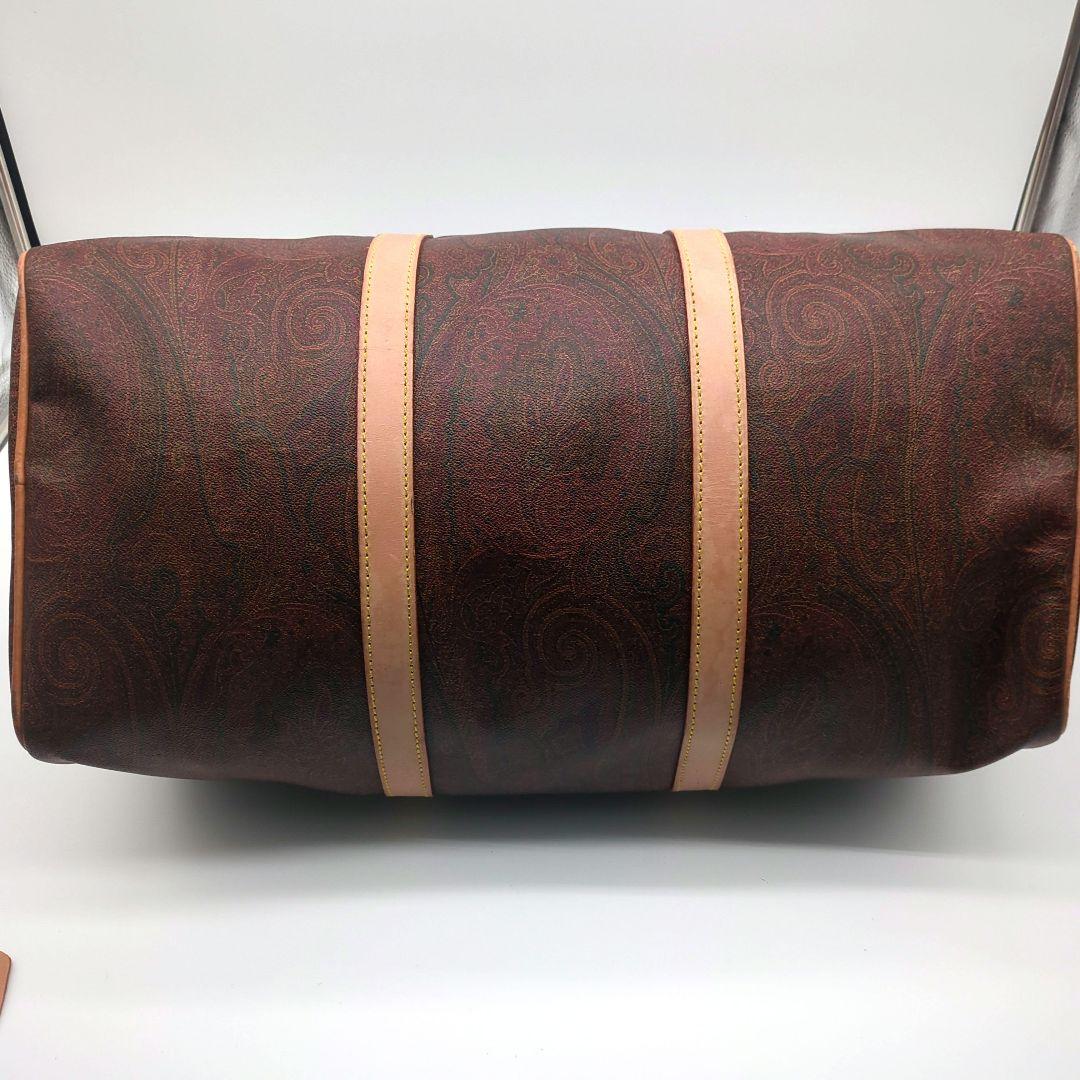 【極美品】エトロ ボストンバッグ ペイズリー柄 pvc レザー
