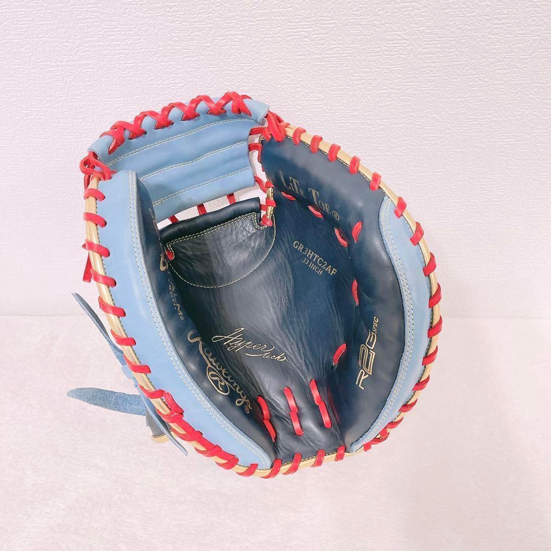 即戦力❣️ 型付き 美品 キャッチャーミット 右投げ 革 オリジナル かっこいい★