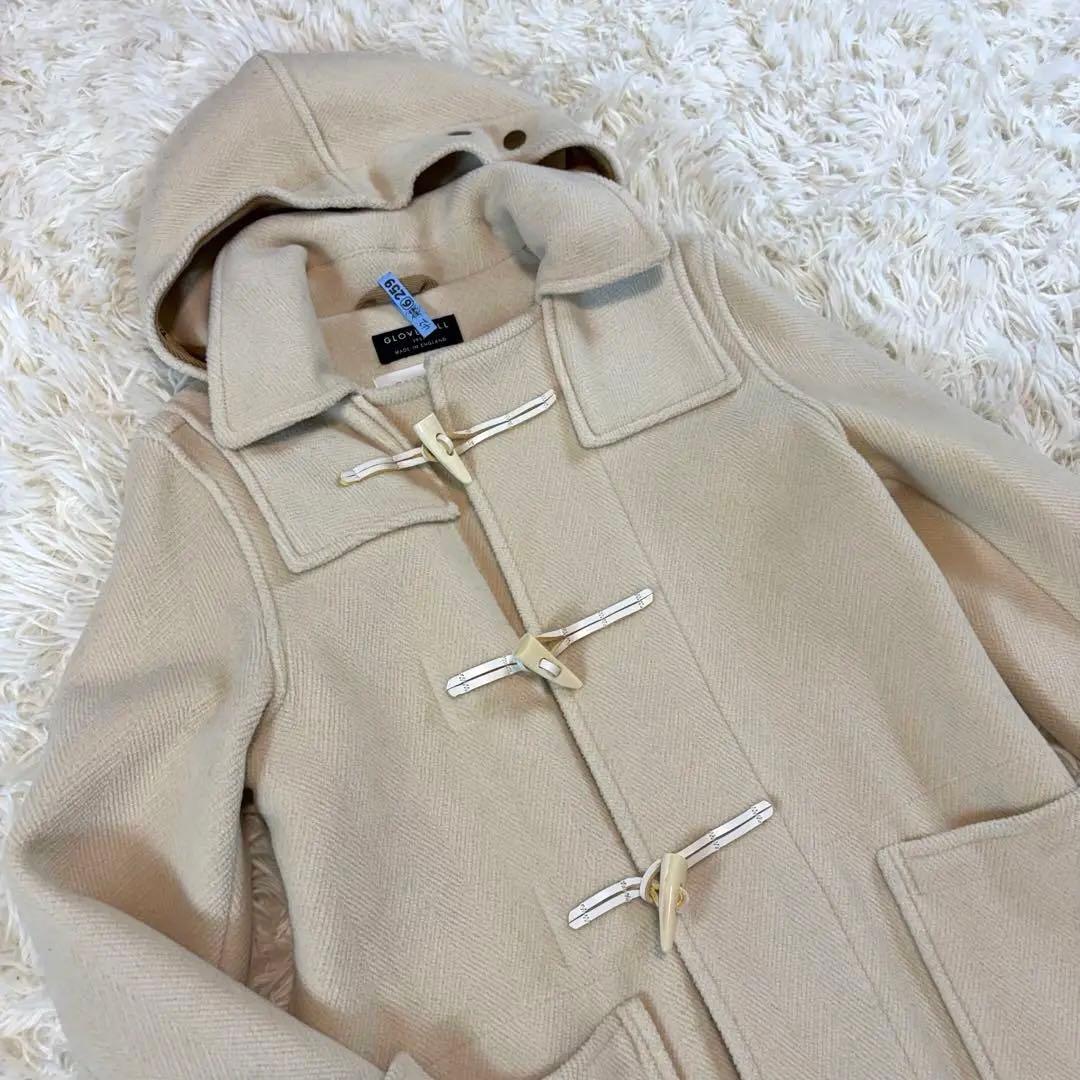 グローバーオールGALERIE VIE ダッフルコート　アイボリー　ヘリンボーン