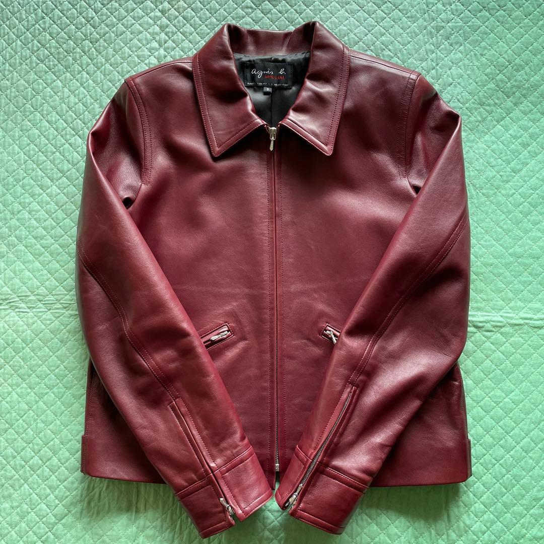 ⭐︎ベイクドポテト⭐︎【着用1回】agnes b. レザージャケット　羊革　１