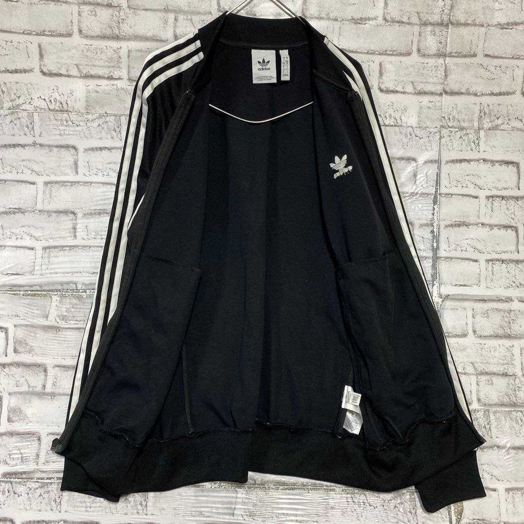 アディダス ジャージトラックジャケット　ブラック2XL トレフォイルロゴ刺繍85