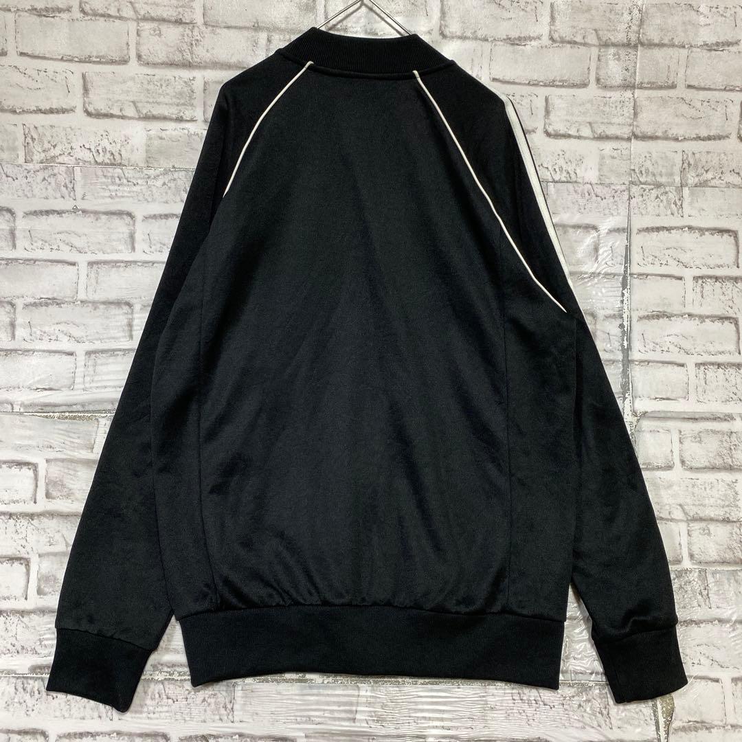 アディダス ジャージトラックジャケット　ブラック2XL トレフォイルロゴ刺繍85