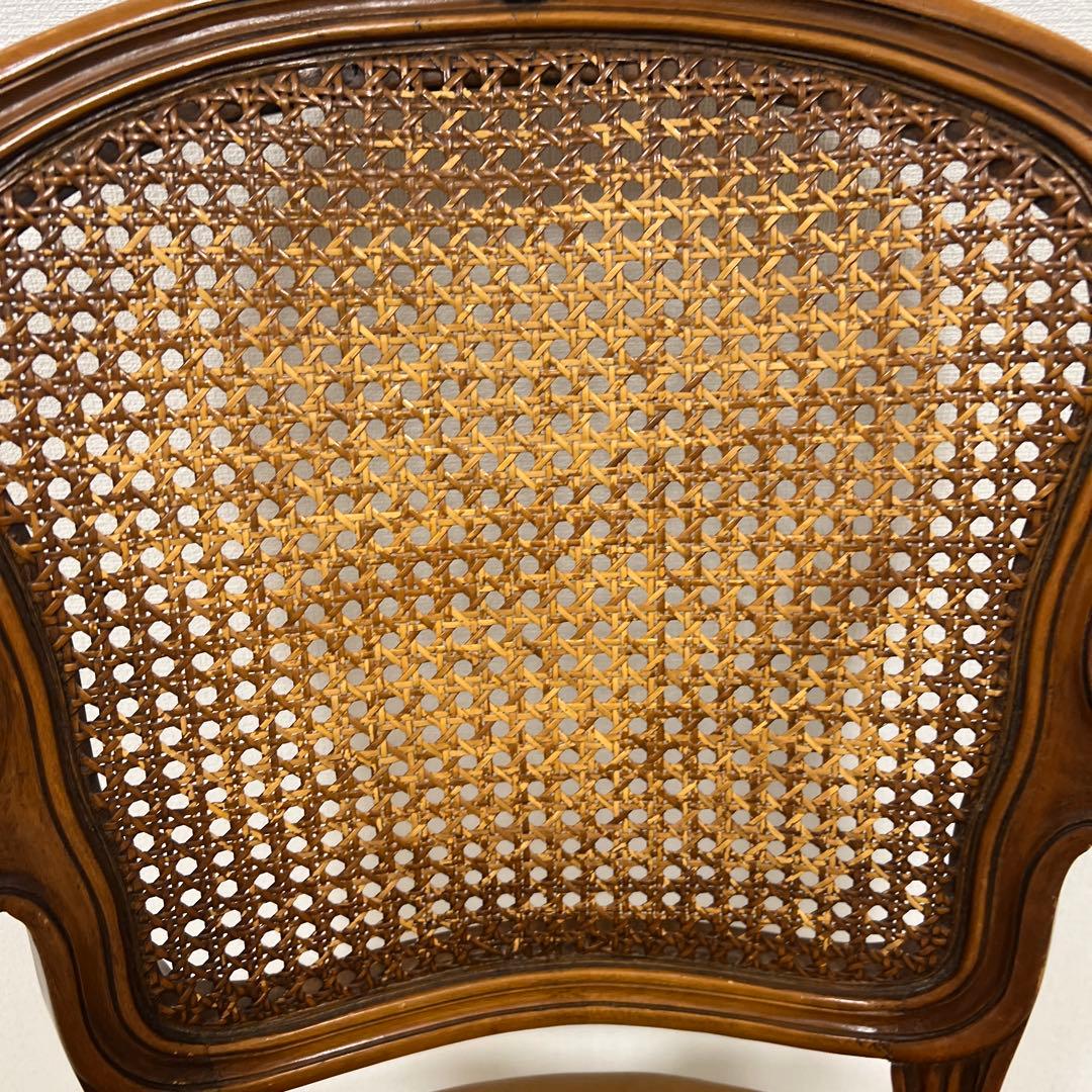 ヴィンテージ アンティーク レザー 猫脚 ラタンチェア 一点物