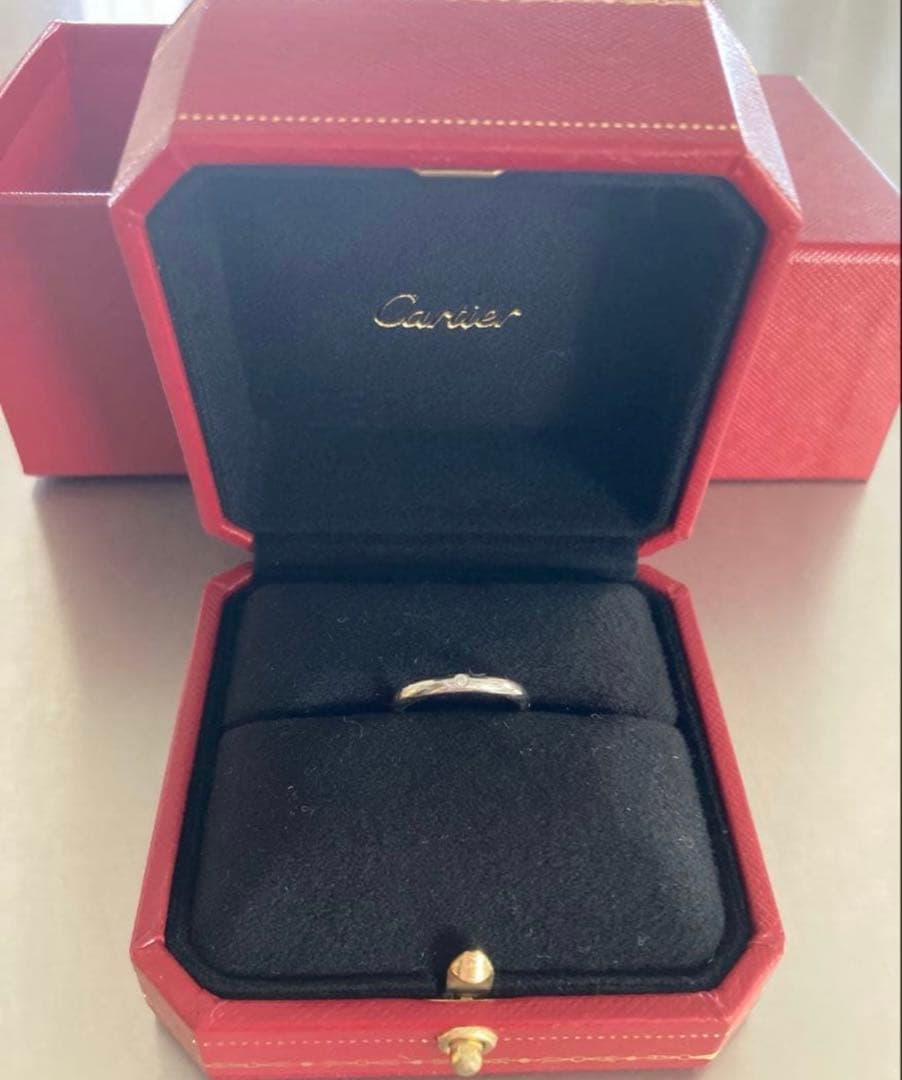 正規店購入 Cartier カルティエ プラチナダイヤリング 8号