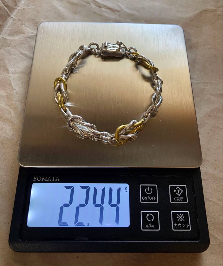 メキシコ製 old vintage 925 ノットリンク ブレスレット
