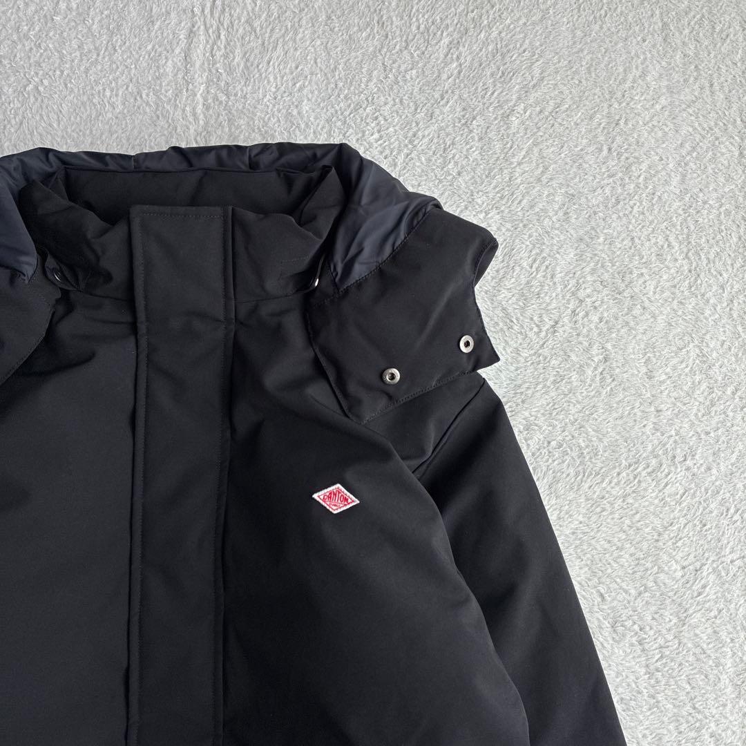 美品 ダントン Bshop 撥水 フード付き ダウンジャケット 黒 レディース