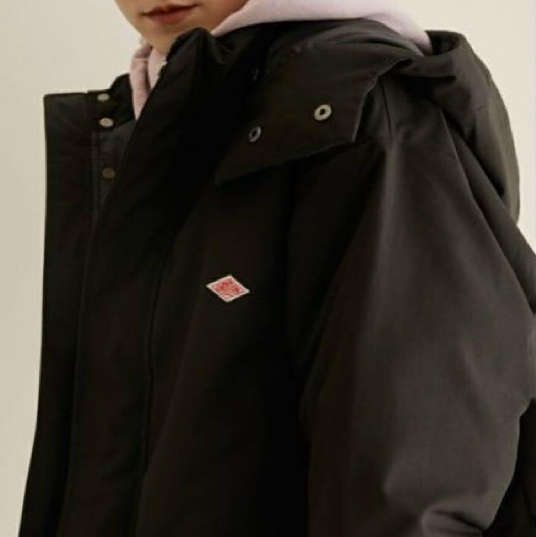 美品 ダントン Bshop 撥水 フード付き ダウンジャケット 黒 レディース